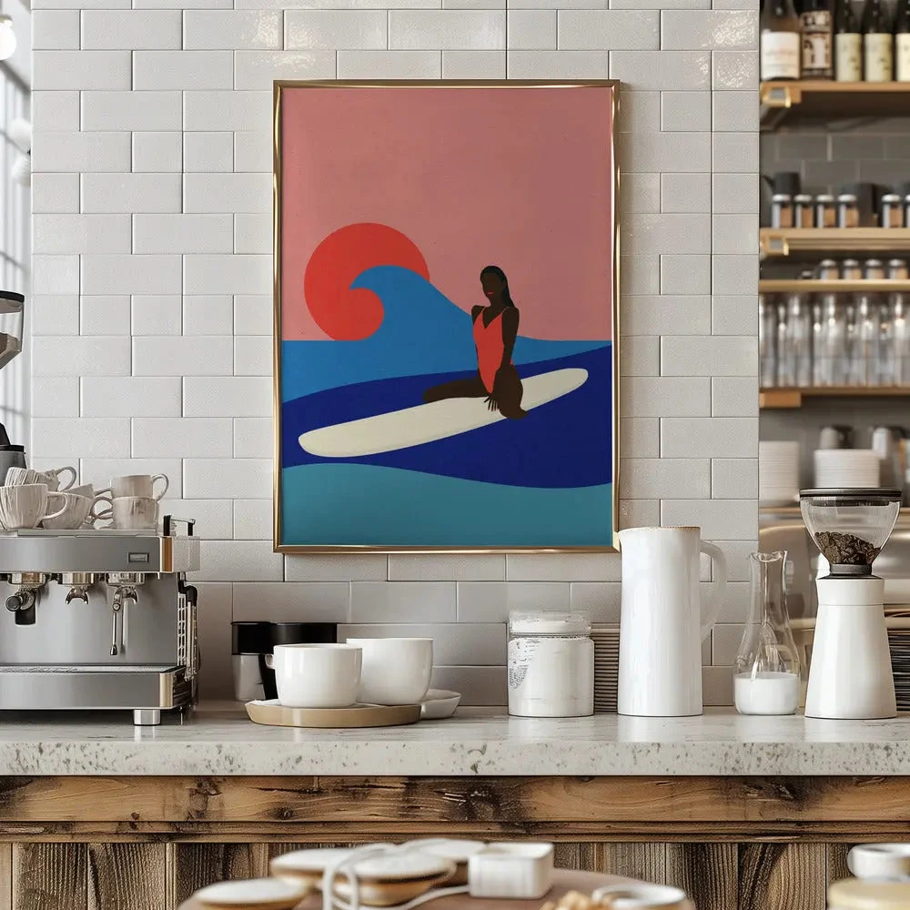 Girl On A Surfboard - Stretched Canvas, Poster Or Fine Art Print(Girl On A Surfboard Stretched Canvas Poster Or Fine Art Print) 7 Girl On A Surfboard - Stretched Canvas, Poster Or Fine Art Print(Girl On A Surfboard Stretched Canvas Poster Or Fine Art Print) - Image 7