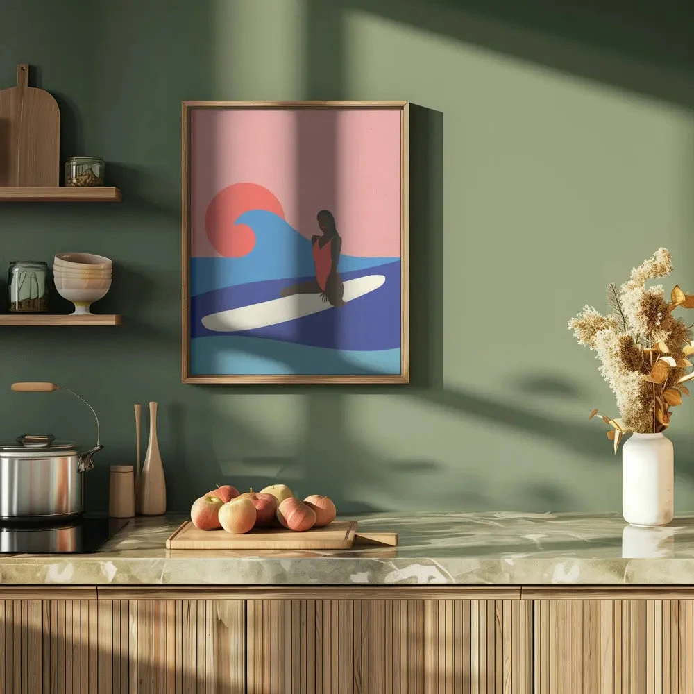 Girl On A Surfboard - Stretched Canvas, Poster Or Fine Art Print(Girl On A Surfboard Stretched Canvas Poster Or Fine Art Print) 9 Girl On A Surfboard - Stretched Canvas, Poster Or Fine Art Print(Girl On A Surfboard Stretched Canvas Poster Or Fine Art Print) - Image 9