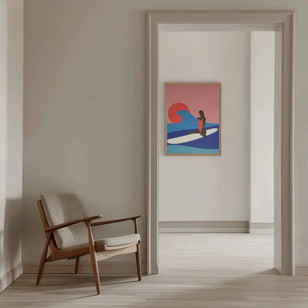 Girl On A Surfboard - Stretched Canvas, Poster Or Fine Art Print(Girl On A Surfboard Stretched Canvas Poster Or Fine Art Print) 12 Girl On A Surfboard - Stretched Canvas, Poster Or Fine Art Print(Girl On A Surfboard Stretched Canvas Poster Or Fine Art Print) - Image 12