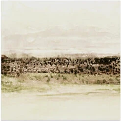 Green Horizon - Square Stretched Canvas, Poster Or Fine Art Print(Green Horizon Square Stretched Canvas Poster Or Fine Art Print)