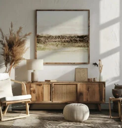 Green Horizon - Square Stretched Canvas, Poster Or Fine Art Print(Green Horizon Square Stretched Canvas Poster Or Fine Art Print) -Heart Wall Art Store Green Horizon Square Stretched Canvas Poster or Fine Art Print I Heart Wall Art 44873541