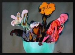 Green Vase - Stretched Canvas, Poster Or Fine Art Print(Green Vase Stretched Canvas Poster Or Fine Art Print)