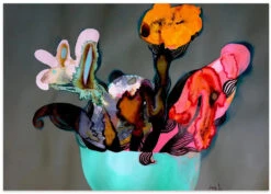 Green Vase - Stretched Canvas, Poster Or Fine Art Print(Green Vase Stretched Canvas Poster Or Fine Art Print) -Heart Wall Art Store Green Vase Stretched Canvas Poster or Fine Art Print I Heart Wall Art 43150744