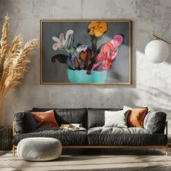 Green Vase - Stretched Canvas, Poster Or Fine Art Print(Green Vase Stretched Canvas Poster Or Fine Art Print) -Heart Wall Art Store Green Vase Stretched Canvas Poster or Fine Art Print I Heart Wall Art 43151221