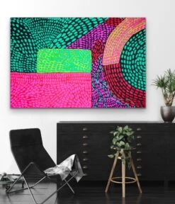 Journey – Neon Colourful Abstract Spotty Canvas Print(Journey Neon Colourful Abstract Spotty Canvas Print) -Heart Wall Art Store Journey Neon Colourful Abstract Spotty Canvas Print I Heart Wall Art Australia 1617257598