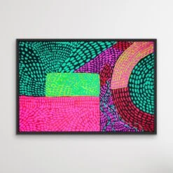 Journey – Neon Colourful Abstract Spotty Canvas Print(Journey Neon Colourful Abstract Spotty Canvas Print) -Heart Wall Art Store Journey Neon Colourful Abstract Spotty Canvas Print I Heart Wall Art Australia 1617257707