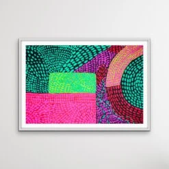 Journey – Neon Colourful Abstract Spotty Canvas Print(Journey Neon Colourful Abstract Spotty Canvas Print) -Heart Wall Art Store Journey Neon Colourful Abstract Spotty Canvas Print I Heart Wall Art Australia 1617257726