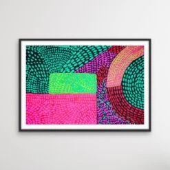 Journey – Neon Colourful Abstract Spotty Canvas Print(Journey Neon Colourful Abstract Spotty Canvas Print) -Heart Wall Art Store Journey Neon Colourful Abstract Spotty Canvas Print I Heart Wall Art Australia 1617257780