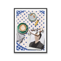 Kitchen Still Life IV - Coffee & Cigarettes Stretched Canvas Or Wall Art Print(Kitchen Still Life Iv Coffee Cigarettes Stretched Canvas Or Wall Art Print) -Heart Wall Art Store KitchenstilllifeIVblackframe1