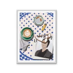 Kitchen Still Life IV - Coffee & Cigarettes Stretched Canvas Or Wall Art Print(Kitchen Still Life Iv Coffee Cigarettes Stretched Canvas Or Wall Art Print) -Heart Wall Art Store KitchenstilllifeIVwhiteframe1