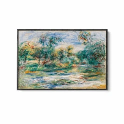 Landscape (Paysage) 1917by Renoir - Fine Art Or Canvas Print(Landscape Paysage 1917 By Renoir Fine Art Or Canvas Print) -Heart Wall Art Store Landscape by Renoir Landscape by Renoir Landscape Stretched Canvas BLACK.psd Landscape by Renoir 7