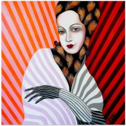 Miss Peacock - Square Stretched Canvas, Poster Or Fine Art Print(Miss Peacock Square Stretched Canvas Poster Or Fine Art Print)