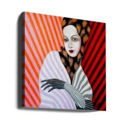 Miss Peacock - Square Stretched Canvas, Poster Or Fine Art Print(Miss Peacock Square Stretched Canvas Poster Or Fine Art Print) -Heart Wall Art Store Miss Peacock Square Stretched Canvas Poster or Fine Art Print I Heart Wall Art 43091566