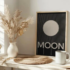 Moon - Stretched Canvas, Poster Or Fine Art Print(Moon Stretched Canvas Poster Or Fine Art Print) -Heart Wall Art Store Moon Stretched Canvas Poster or Fine Art Print I Heart Wall Art 47846626