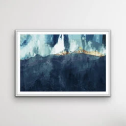 Mountain Beyond Mountains - Abstract Blue And White Mountain Landscape Canvas Art Print(Mountain Beyond Mountains Abstract Blue And White Mountain Landscape Canvas Art Print 1) -Heart Wall Art Store Mountain Beyond Mountains Abstract Blue and White Mountain Landscape Canvas Art Print I Heart Wall Art Australia 1617257769