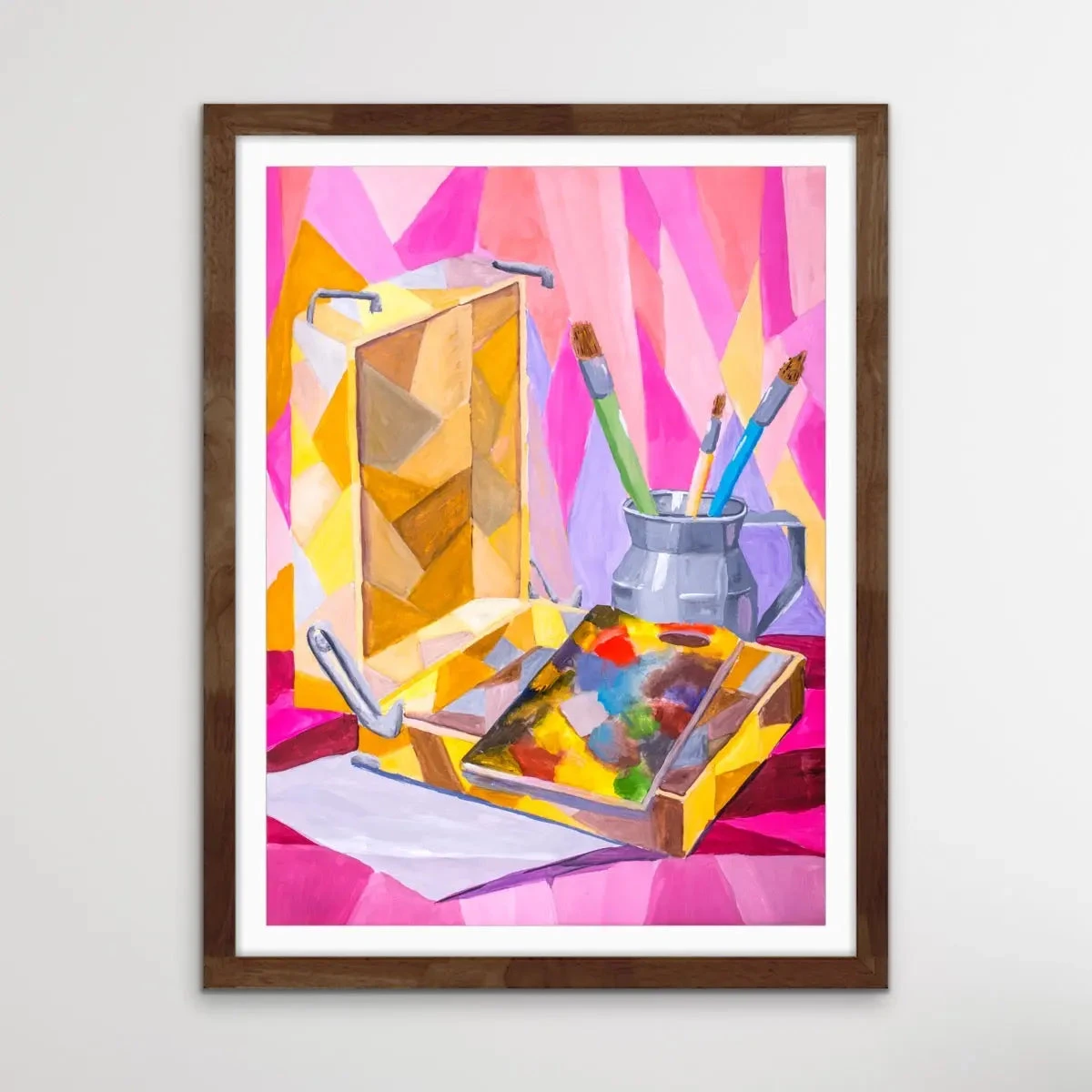 Painting Days - Colourful Pink Still Life Print By Ukrainian Artist Valentin Ivansov(Stay For Tea Colourful Still Life By Valentin Ivansov) 1 Painting Days - Colourful Pink Still Life Print By Ukrainian Artist Valentin Ivansov(Stay For Tea Colourful Still Life By Valentin Ivansov)