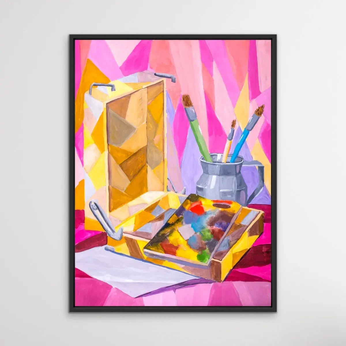 Painting Days - Colourful Pink Still Life Print By Ukrainian Artist Valentin Ivansov(Stay For Tea Colourful Still Life By Valentin Ivansov) 6 Painting Days - Colourful Pink Still Life Print By Ukrainian Artist Valentin Ivansov(Stay For Tea Colourful Still Life By Valentin Ivansov) - Image 6