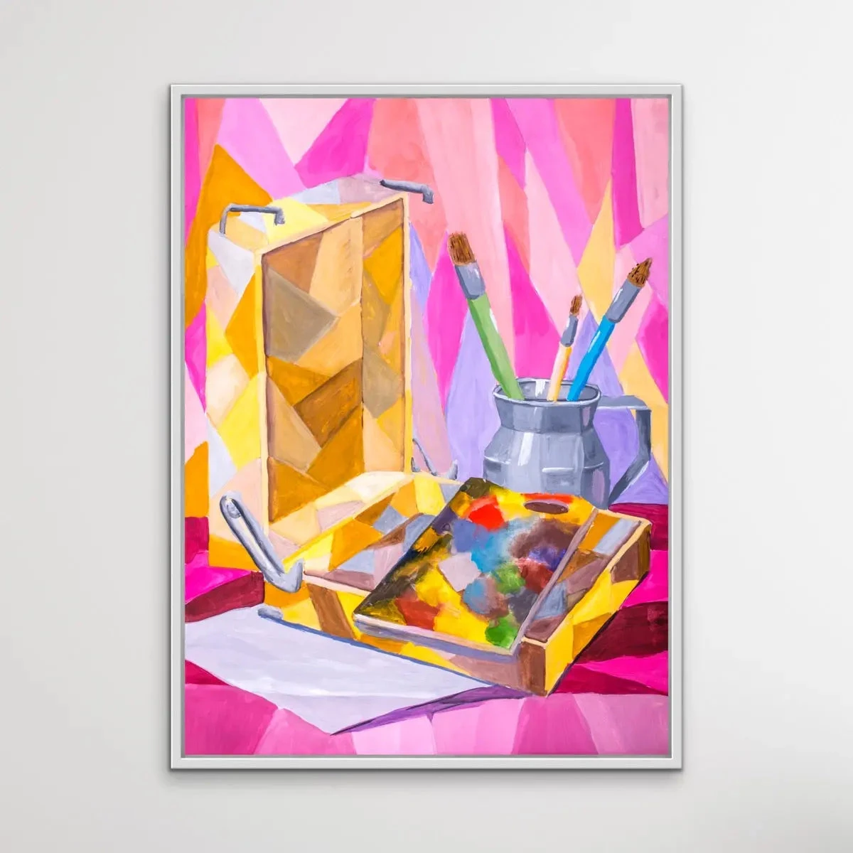 Painting Days - Colourful Pink Still Life Print By Ukrainian Artist Valentin Ivansov(Stay For Tea Colourful Still Life By Valentin Ivansov) 7 Painting Days - Colourful Pink Still Life Print By Ukrainian Artist Valentin Ivansov(Stay For Tea Colourful Still Life By Valentin Ivansov) - Image 7