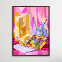 Painting Days - Colourful Pink Still Life Print By Ukrainian Artist Valentin Ivansov(Stay For Tea Colourful Still Life By Valentin Ivansov) 15 Painting Days - Colourful Pink Still Life Print By Ukrainian Artist Valentin Ivansov(Stay For Tea Colourful Still Life By Valentin Ivansov) -Heart Wall Art Store Painting Days Colourful Still Life by Valentin Ivansov I Heart Wall Art Australia 1652417695