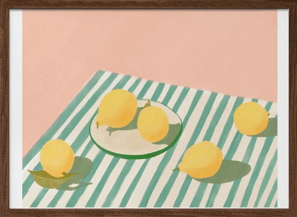 Lemons And Stripes - Stretched Canvas, Poster Or Fine Art Print(Pandclemonsandstripes Copy Stretched Canvas Poster Or Fine Art Print) 2 Lemons And Stripes - Stretched Canvas, Poster Or Fine Art Print(Pandclemonsandstripes Copy Stretched Canvas Poster Or Fine Art Print) - Image 2
