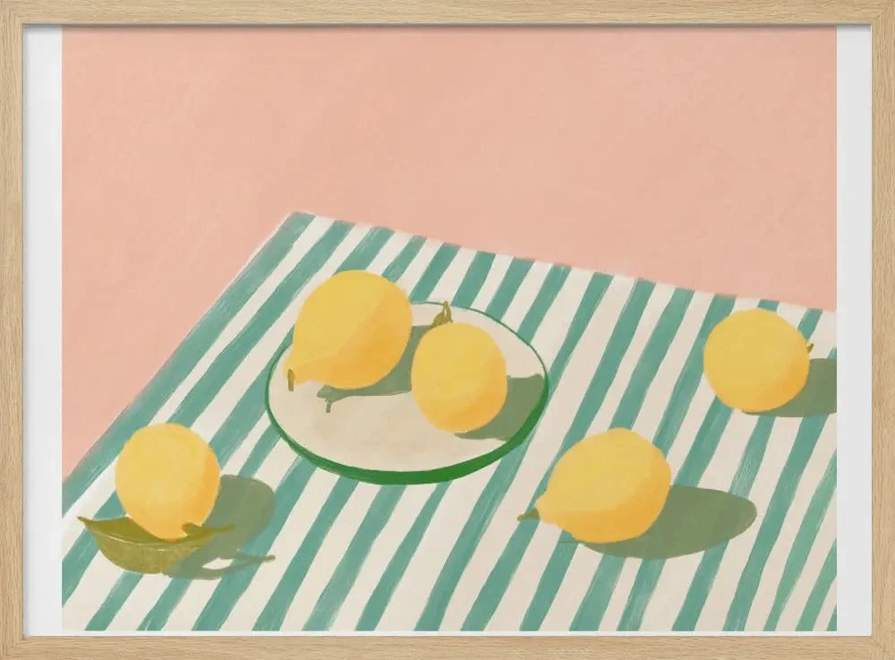 Lemons And Stripes - Stretched Canvas, Poster Or Fine Art Print(Pandclemonsandstripes Copy Stretched Canvas Poster Or Fine Art Print) 3 Lemons And Stripes - Stretched Canvas, Poster Or Fine Art Print(Pandclemonsandstripes Copy Stretched Canvas Poster Or Fine Art Print) - Image 3