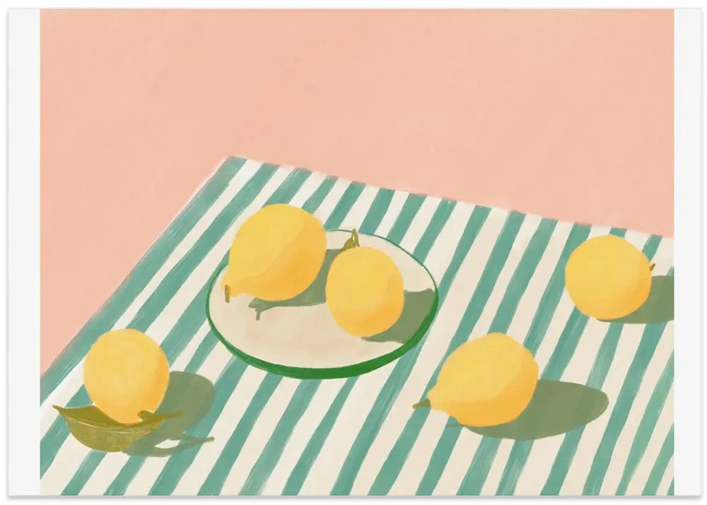Lemons And Stripes - Stretched Canvas, Poster Or Fine Art Print(Pandclemonsandstripes Copy Stretched Canvas Poster Or Fine Art Print) 5 Lemons And Stripes - Stretched Canvas, Poster Or Fine Art Print(Pandclemonsandstripes Copy Stretched Canvas Poster Or Fine Art Print) - Image 5