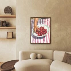 Cherry Harvest - Still Life Watercolour Canvas Or Art Print(Cherry Harvest Still Life Watercolour Canvas Or Art Print) -Heart Wall Art Store Photo14 11 2024 82743pm