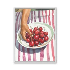 Cherry Harvest - Still Life Watercolour Canvas Or Art Print(Cherry Harvest Still Life Watercolour Canvas Or Art Print) -Heart Wall Art Store Photo14 11 2024 82829pm