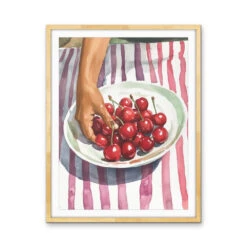 Cherry Harvest - Still Life Watercolour Canvas Or Art Print(Cherry Harvest Still Life Watercolour Canvas Or Art Print) -Heart Wall Art Store Photo14 11 2024 82856pm