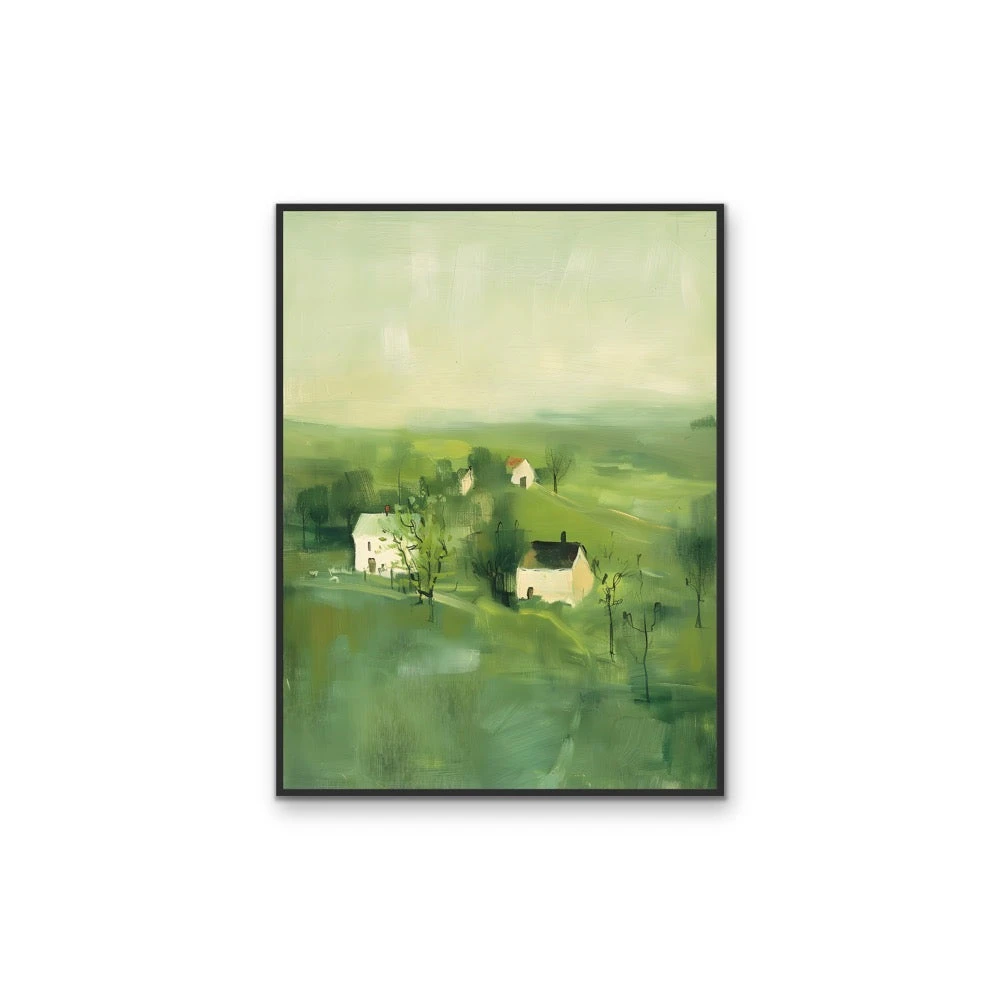 Always Close By - Green Abstract House Landscape, Stretched Canvas Or Wall Art Print(Always Close By Green Abstract House Landscape Stretched Canvas Or Wall Art Print) 4 Always Close By - Green Abstract House Landscape, Stretched Canvas Or Wall Art Print(Always Close By Green Abstract House Landscape Stretched Canvas Or Wall Art Print) - Image 4