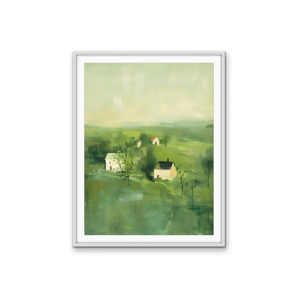 Always Close By - Green Abstract House Landscape, Stretched Canvas Or Wall Art Print(Always Close By Green Abstract House Landscape Stretched Canvas Or Wall Art Print) 5 Always Close By - Green Abstract House Landscape, Stretched Canvas Or Wall Art Print(Always Close By Green Abstract House Landscape Stretched Canvas Or Wall Art Print) - Image 5