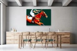 Polo - Horse Against Green Stretched Canvas Print Or Framed Fine Art Print - Artwork(Polo Horse Against Green Stretched Canvas Print Or Framed Fine Art Print Artwork 363367184) -Heart Wall Art Store Polo Horse Against Green Stretched Canvas Print or Framed Fine Art Print Artwork I Heart Wall Art Australia 36315330