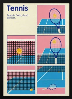 Poster Tennis Double Vault - Stretched Canvas, Poster Or Fine Art Print(Poster Tennis Double Vault Stretched Canvas Poster Or Fine Art Print)