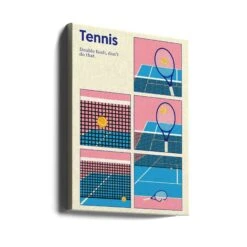 Poster Tennis Double Vault - Stretched Canvas, Poster Or Fine Art Print(Poster Tennis Double Vault Stretched Canvas Poster Or Fine Art Print) -Heart Wall Art Store Poster Tennis Double Vault Stretched Canvas Poster or Fine Art Print I Heart Wall Art 47862260