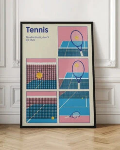 Poster Tennis Double Vault - Stretched Canvas, Poster Or Fine Art Print(Poster Tennis Double Vault Stretched Canvas Poster Or Fine Art Print) -Heart Wall Art Store Poster Tennis Double Vault Stretched Canvas Poster or Fine Art Print I Heart Wall Art 47862486