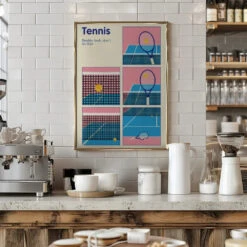 Poster Tennis Double Vault - Stretched Canvas, Poster Or Fine Art Print(Poster Tennis Double Vault Stretched Canvas Poster Or Fine Art Print) -Heart Wall Art Store Poster Tennis Double Vault Stretched Canvas Poster or Fine Art Print I Heart Wall Art 47862598