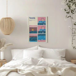 Poster Tennis Double Vault - Stretched Canvas, Poster Or Fine Art Print(Poster Tennis Double Vault Stretched Canvas Poster Or Fine Art Print) -Heart Wall Art Store Poster Tennis Double Vault Stretched Canvas Poster or Fine Art Print I Heart Wall Art 47862918