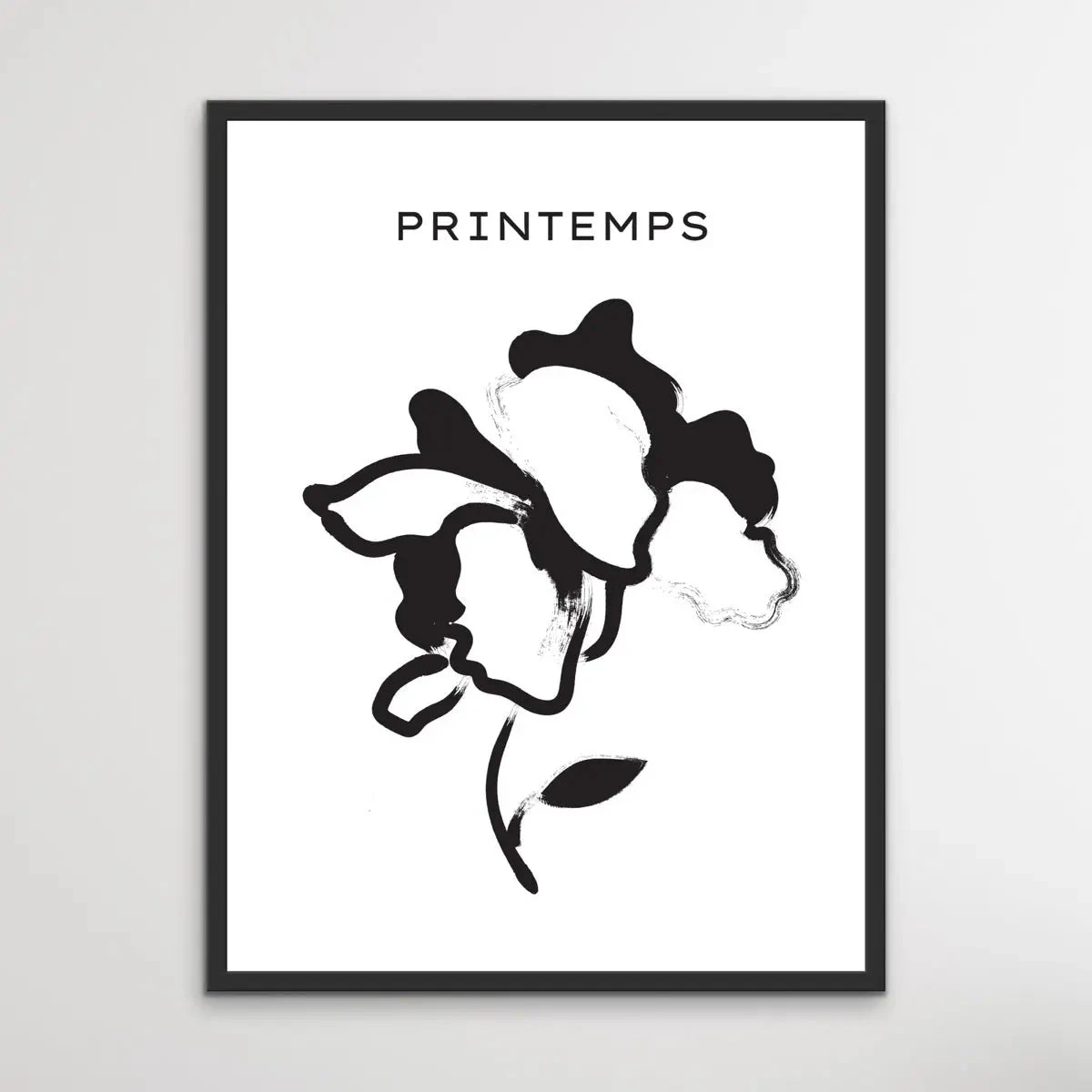 Printemps Number Two -Minimalist Black And White Flower With One Leaf Line Classic Art Print(Printemps Number Two Minimalist Black And White Flower With One Leaf Line Classic Art Print) 1 Printemps Number Two -Minimalist Black And White Flower With One Leaf Line Classic Art Print(Printemps Number Two Minimalist Black And White Flower With One Leaf Line Classic Art Print)