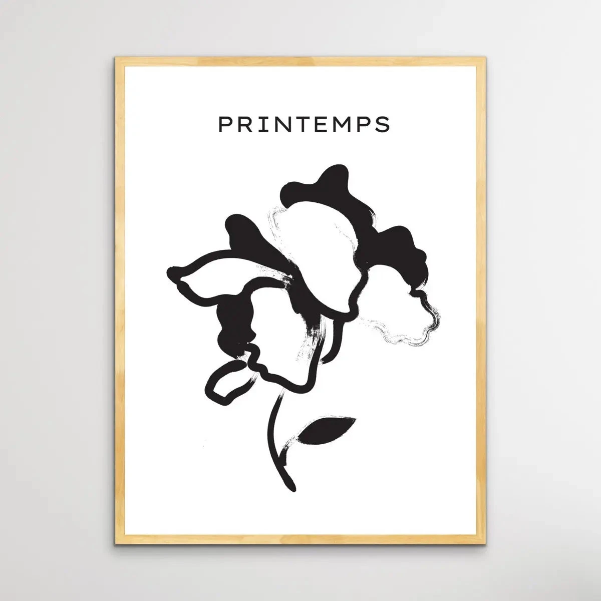 Printemps Number Two -Minimalist Black And White Flower With One Leaf Line Classic Art Print(Printemps Number Two Minimalist Black And White Flower With One Leaf Line Classic Art Print) 2 Printemps Number Two -Minimalist Black And White Flower With One Leaf Line Classic Art Print(Printemps Number Two Minimalist Black And White Flower With One Leaf Line Classic Art Print) - Image 2