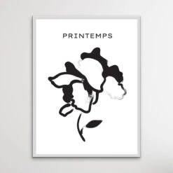Printemps Number Two -Minimalist Black And White Flower With One Leaf Line Classic Art Print(Printemps Number Two Minimalist Black And White Flower With One Leaf Line Classic Art Print) 5 Printemps Number Two -Minimalist Black And White Flower With One Leaf Line Classic Art Print(Printemps Number Two Minimalist Black And White Flower With One Leaf Line Classic Art Print) -Heart Wall Art Store Printemps Number Two Minimalist Black and White Flower with One Leaf Line Classic Art Print I Heart Wall Art Australia 1649300536