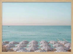 Riviera Beach Umbrellas - Stretched Canvas, Poster Or Fine Art Print(Riviera Beach Umbrellas Stretched Canvas Poster Or Fine Art Print) -Heart Wall Art Store Riviera Beach Umbrellas Stretched Canvas Poster or Fine Art Print I Heart Wall Art 46515839