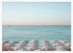 Riviera Beach Umbrellas - Stretched Canvas, Poster Or Fine Art Print(Riviera Beach Umbrellas Stretched Canvas Poster Or Fine Art Print) -Heart Wall Art Store Riviera Beach Umbrellas Stretched Canvas Poster or Fine Art Print I Heart Wall Art 46515954