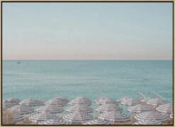 Riviera Beach Umbrellas - Stretched Canvas, Poster Or Fine Art Print(Riviera Beach Umbrellas Stretched Canvas Poster Or Fine Art Print) -Heart Wall Art Store Riviera Beach Umbrellas Stretched Canvas Poster or Fine Art Print I Heart Wall Art 46516687