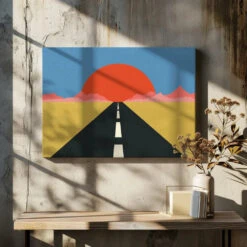 Road To Sun - Stretched Canvas, Poster Or Fine Art Print(Road To Sun Stretched Canvas Poster Or Fine Art Print)