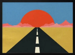 Road To Sun - Stretched Canvas, Poster Or Fine Art Print(Road To Sun Stretched Canvas Poster Or Fine Art Print 1)