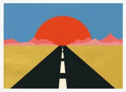 Road To Sun - Stretched Canvas, Poster Or Fine Art Print(Road To Sun Stretched Canvas Poster Or Fine Art Print 1) -Heart Wall Art Store Road To Sun Stretched Canvas Poster or Fine Art Print I Heart Wall Art 47859816