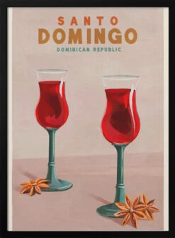 Santo Domingo Tall Cocktail Poster - Stretched Canvas, Poster Or Fine Art Print(Santo Domingo Tall Cocktail Poster Stretched Canvas Poster Or Fine Art Print)