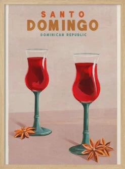 Santo Domingo Tall Cocktail Poster - Stretched Canvas, Poster Or Fine Art Print(Santo Domingo Tall Cocktail Poster Stretched Canvas Poster Or Fine Art Print) -Heart Wall Art Store Santo Domingo Tall Cocktail Poster Stretched Canvas Poster or Fine Art Print I Heart Wall Art 44820091