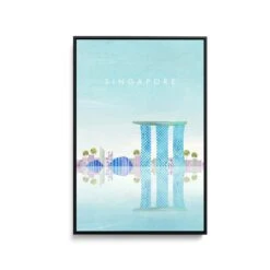 Singapore By Henry Rivers - Stretched Canvas Print Or Framed Fine Art Print - Artwork- Vintage Inspired Travel Poster(Singapore By Henry Rivers Stretched Canvas Print Or Framed Fine Art Print Artwork Vintage Inspired Travel Poster 354217748)