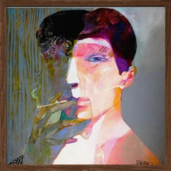 Smoky - Square Stretched Canvas, Poster Or Fine Art Print(Smoky Square Stretched Canvas Poster Or Fine Art Print) -Heart Wall Art Store Smoky Square Stretched Canvas Poster or Fine Art Print I Heart Wall Art 43086127